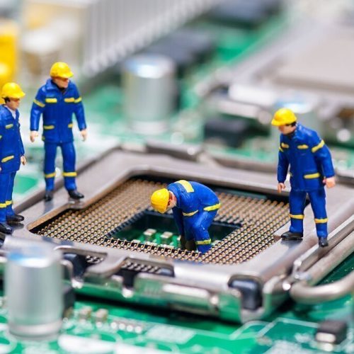 computer repair figurines